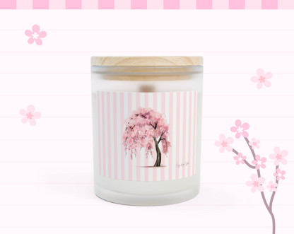 Sakura Tree Frosted Candle - Blackcherry Vanilla Scent
