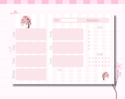 Sakura Tree 5x8 Weekly Memo Pad