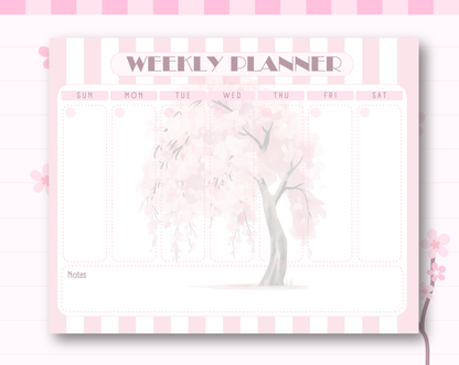 Sakura Tree 8x10 Weekly Memo Pad
