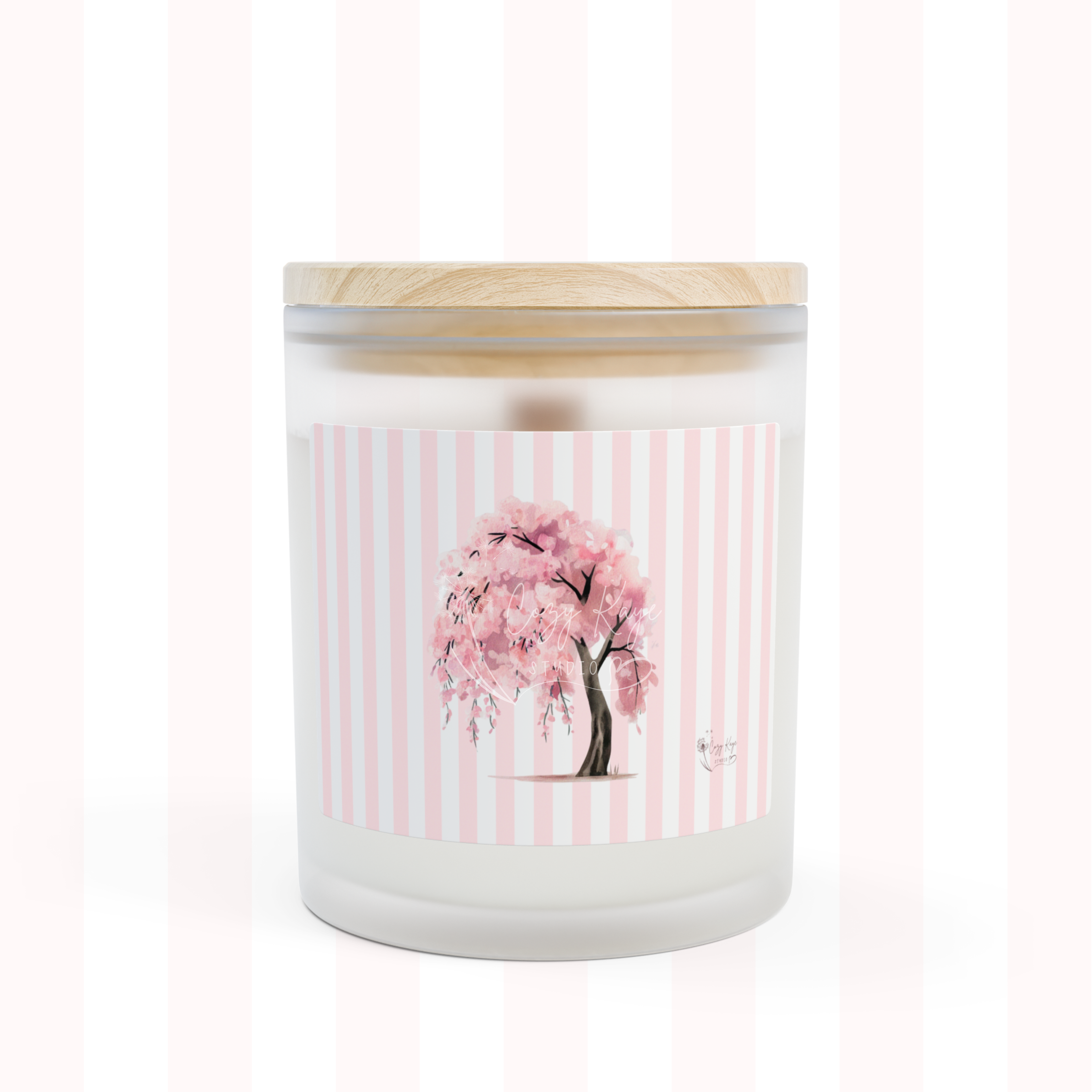 Sakura Tree Frosted Candle (Peony) Blackcherry Vanilla Scent