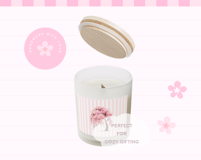 Sakura Tree Frosted Candle - Blackcherry Vanilla Scent