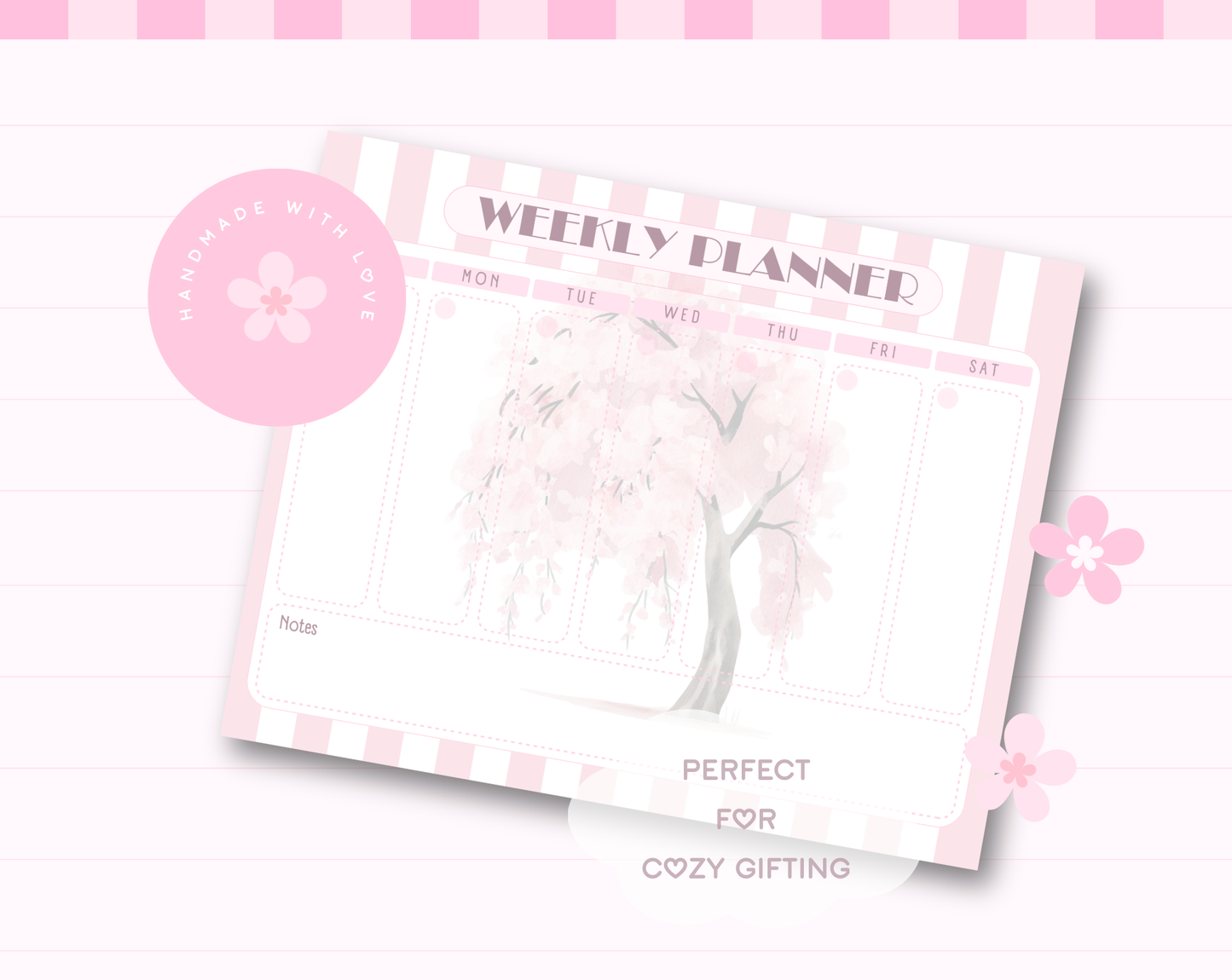 Sakura Tree 8x10 Weekly Memo Pad