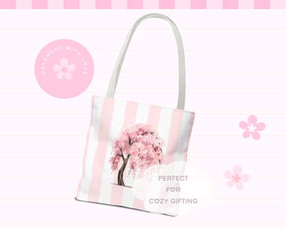 Sakura Tree White Tote Bag