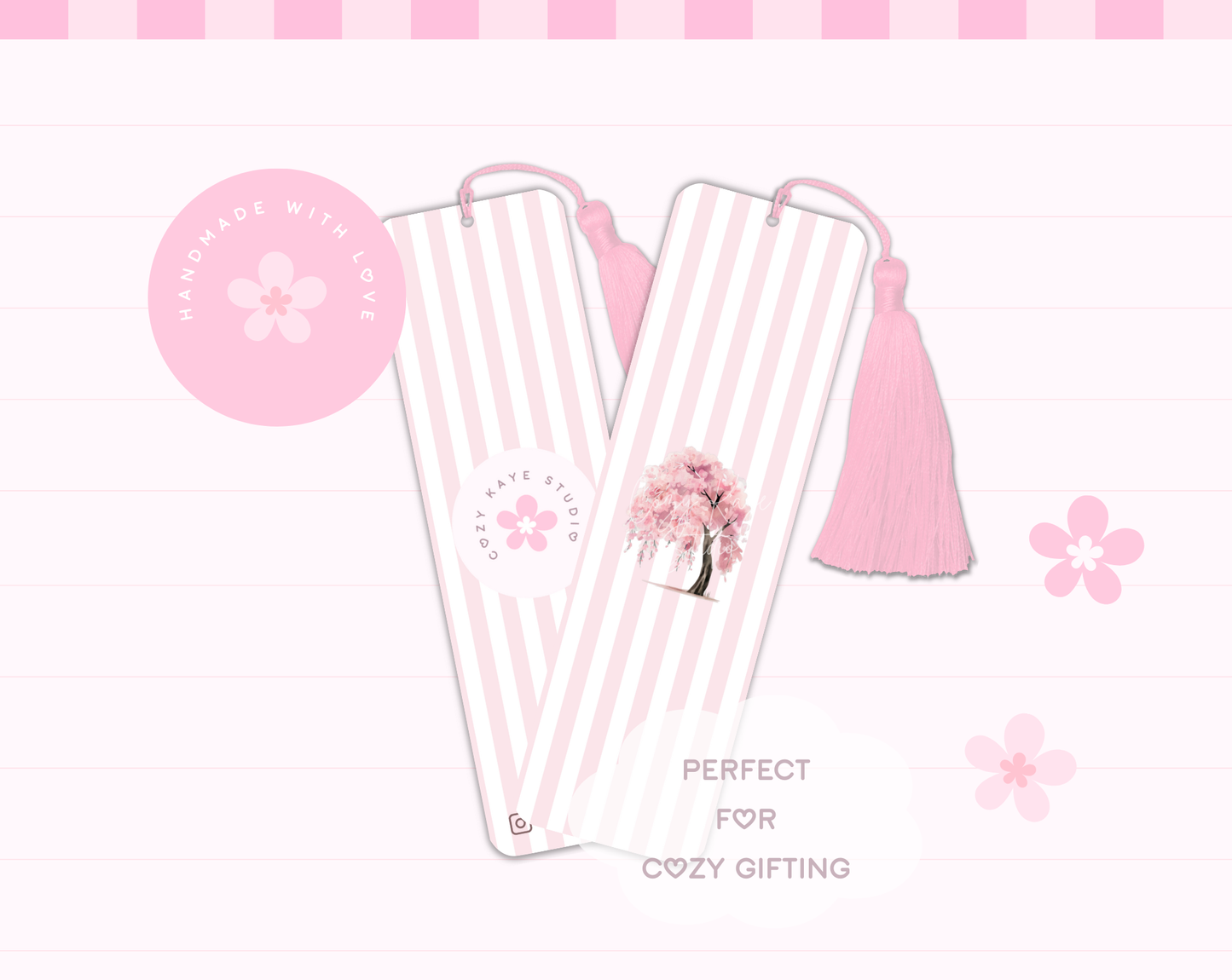 Sakura Blossom Tree Bookmark Tassel