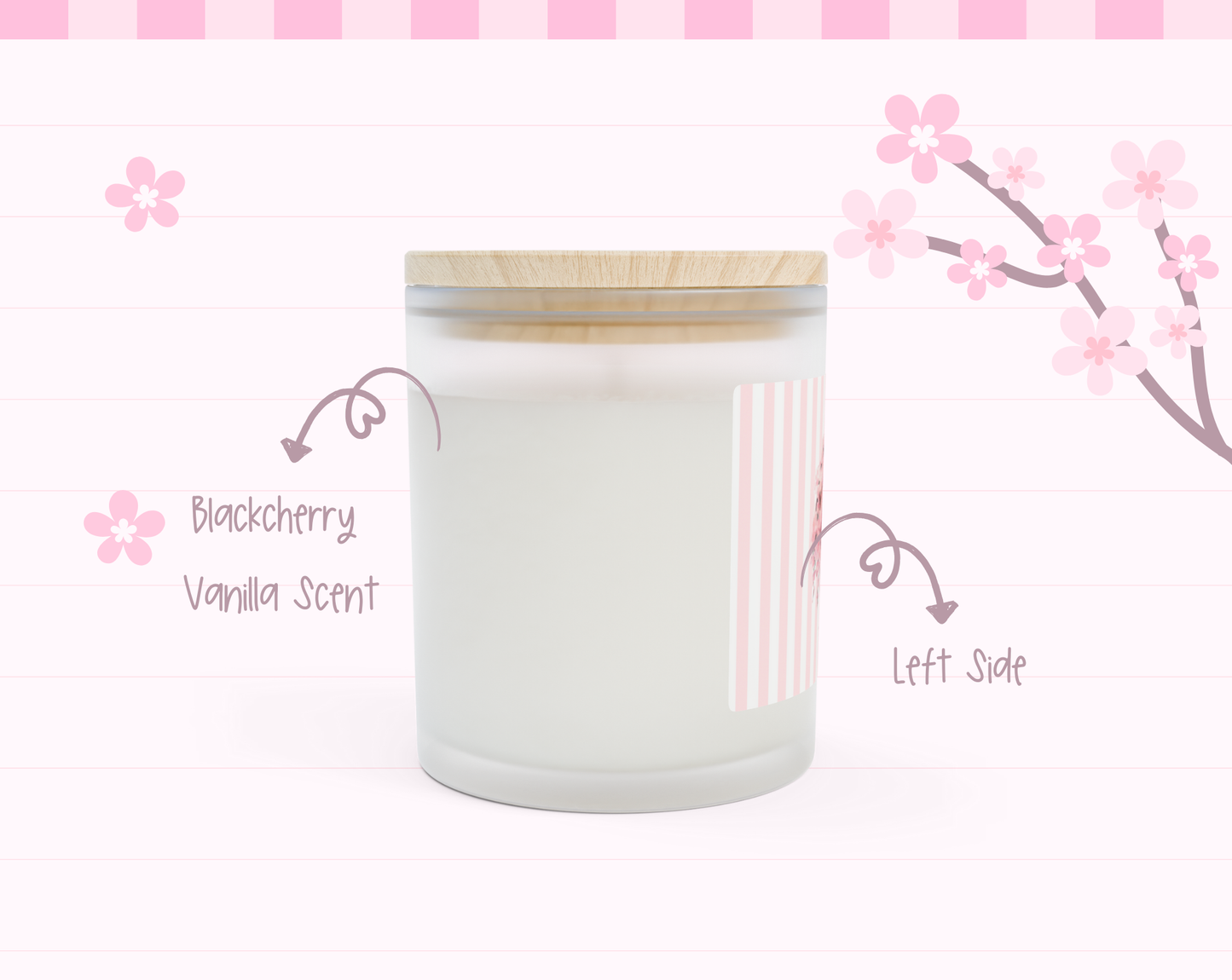 Sakura Tree Frosted Candle - Blackcherry Vanilla Scent