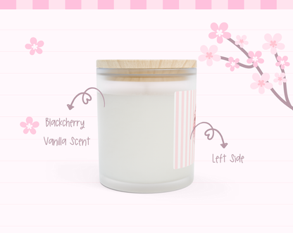 Sakura Tree Frosted Candle - Blackcherry Vanilla Scent