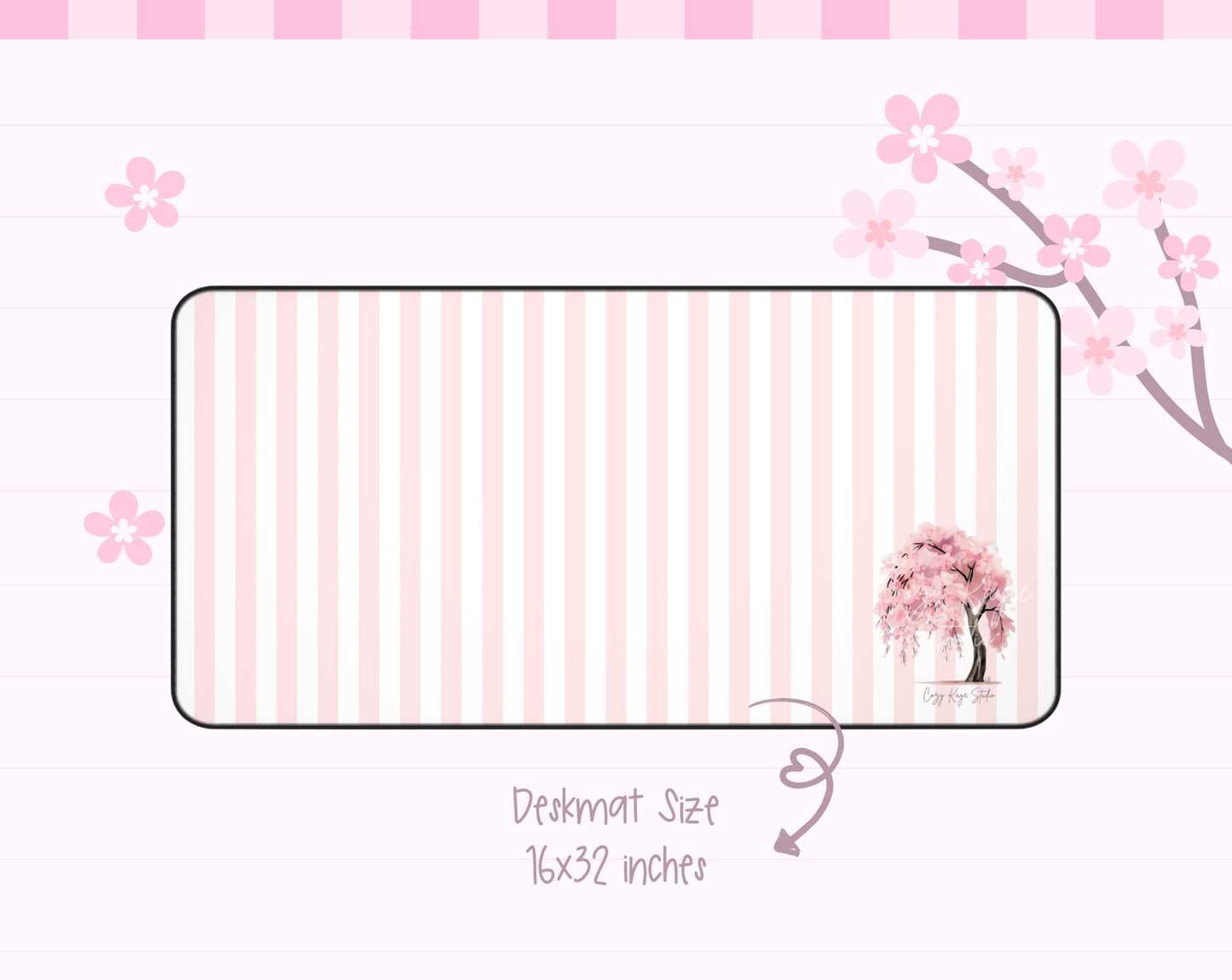 Sakura Tree Desk Mat (Peony)