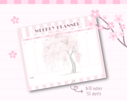 Sakura Tree 8x10 Weekly Memo Pad