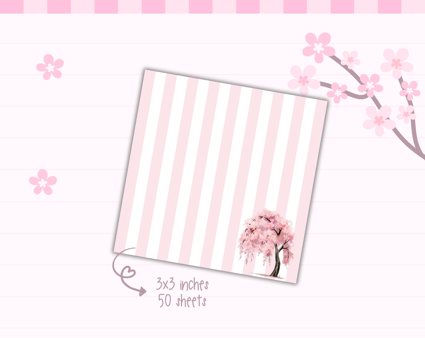 Sakura Tree 3x3 Memo Pad