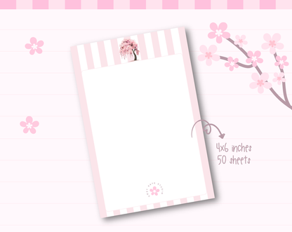 Sakura Tree 4x6 Memo Pad