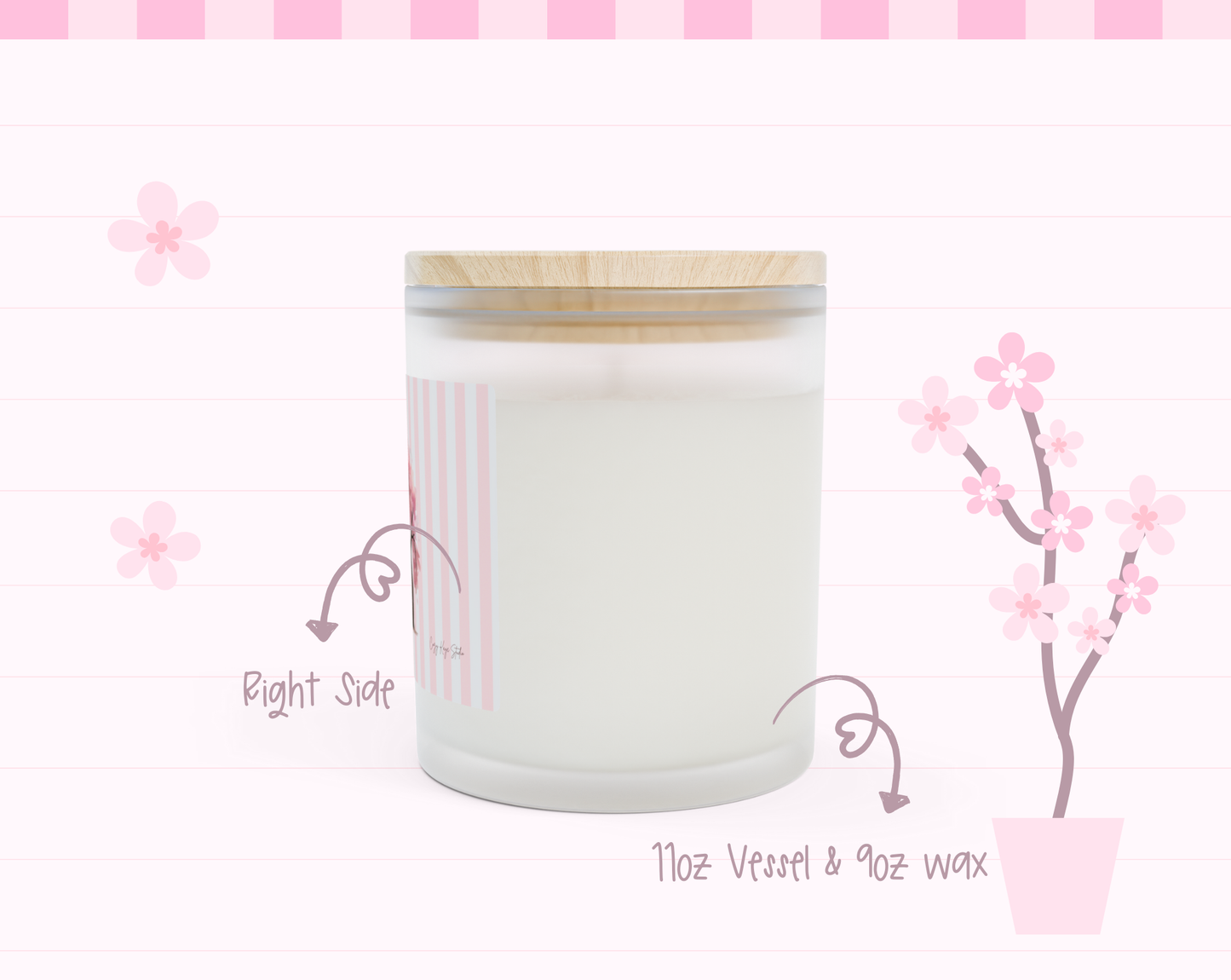 Sakura Tree Frosted Candle - Blackcherry Vanilla Scent