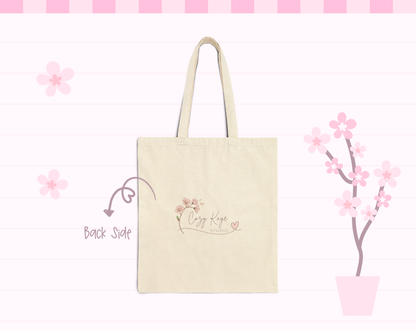 Sakura Tree Cotton Canvas Tote Bag
