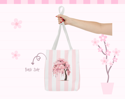 Sakura Tree White Tote Bag