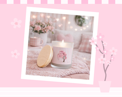 Sakura Tree Frosted Candle - Blackcherry Vanilla Scent