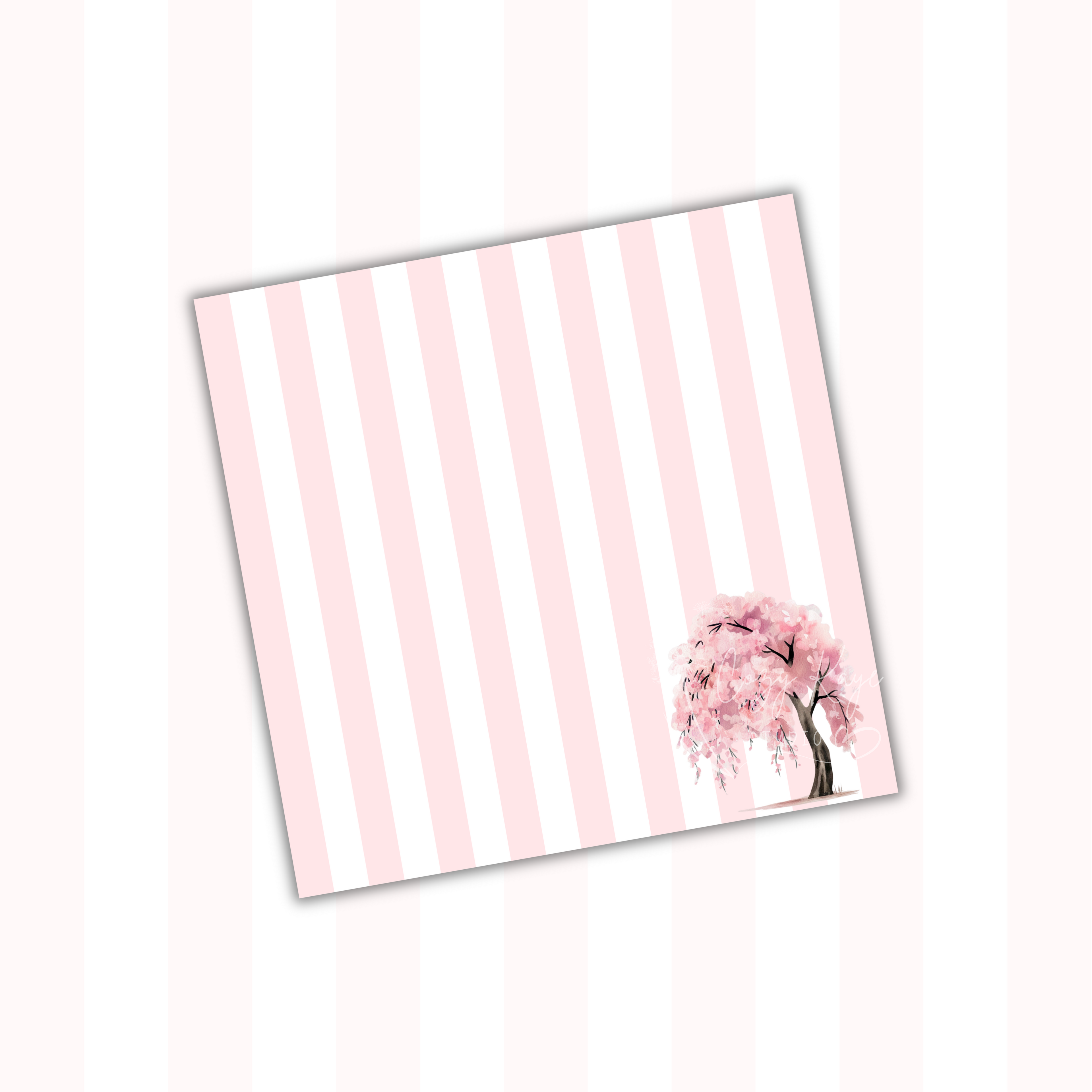 Sakura Tree 3x3 Memo Pad (Peony)
